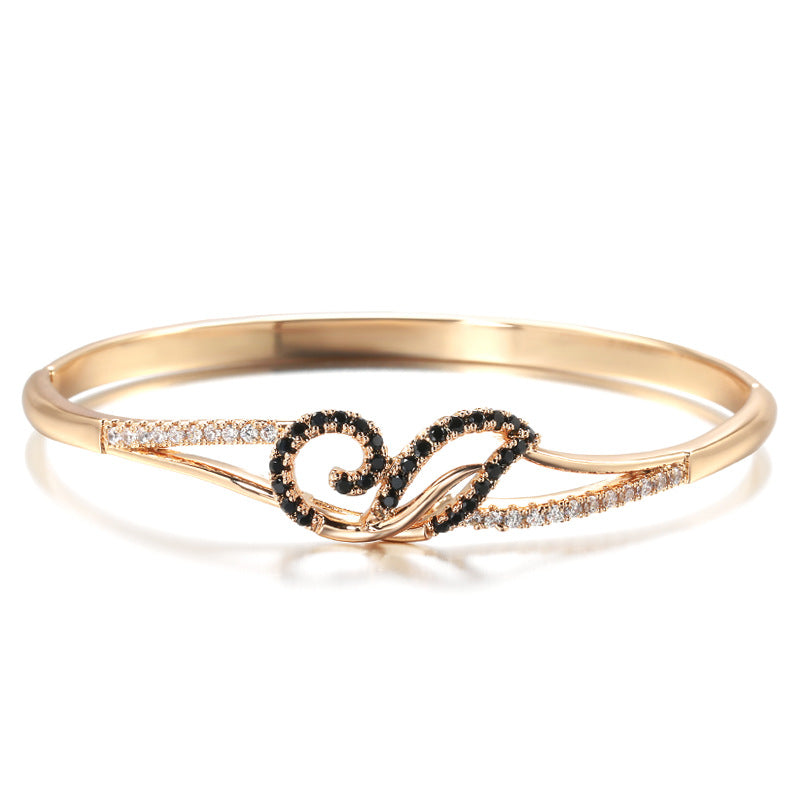 Copper Plated Gold Two-Color Zircon Ladies' Bracelet