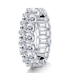 Sterling Silver Ring with High Carbon Diamond Simulant