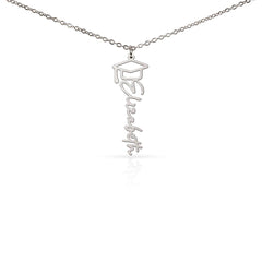 Graduation Cap Necklace - Custom Name