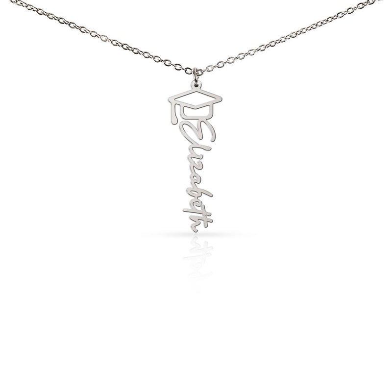 Graduation Cap Necklace - Custom Name