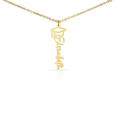 Graduation Cap Necklace - Custom Name